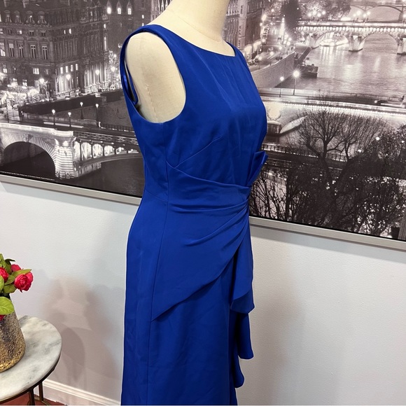 Eliza J Sleeveless Cascading Ruffle Front Gown - Blue - New With Tag - Reemoly - Picture 9 of 16